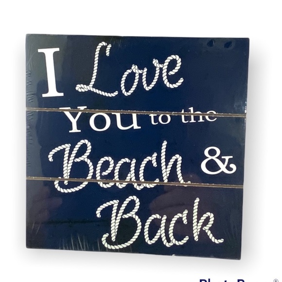 Nautical Coastal Beach Plaques Wall Decor Set of 2 Square 6” x 6”’ - Picture 4 of 12
